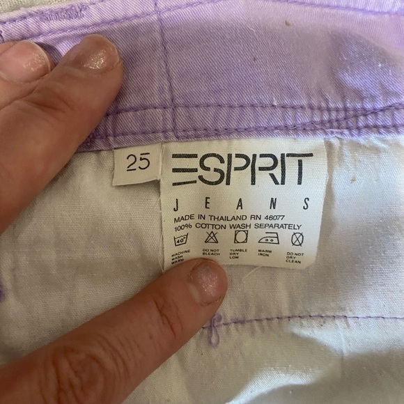 ESPRIT women's 25 vintage retro lavender purple pleated front mom shorts EUC - Picture 7 of 7